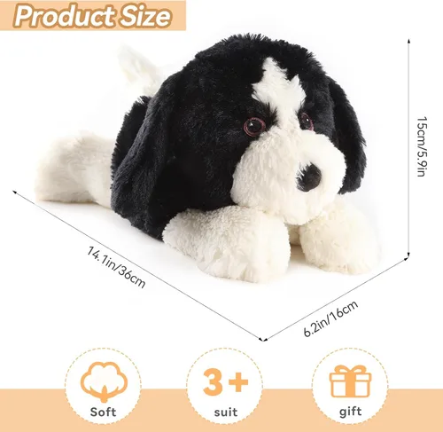 Miniatura 6 de Border Collie - Animal de peluche para perro, almohadillas térmicas para microondas para calambres y alivio de la ansiedad, refrescante