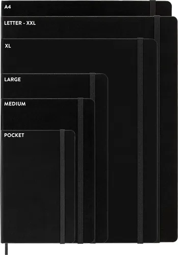 Miniatura 7 de Moleskine Cuaderno clásico expandido, tapa dura, grande (5 x 8.25 pulgadas), punteado, negro, 400 páginas