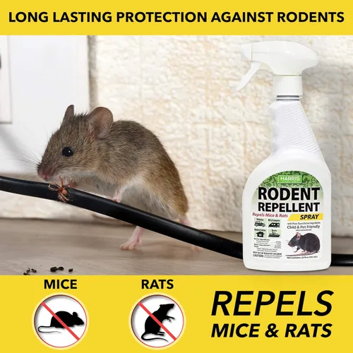 Miniatura 2 de HARRIS Aceite de menta repelente de ratones y roedores en aerosol para casa y motores de automóviles, sustituto humanitario de trampa para ratones