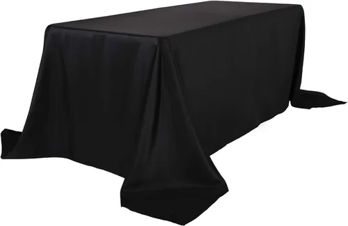 Miniatura 69 de Ascoza Paquete de 2 manteles rectangulares blancos de 60 x 84 pulgadas, tela de poliéster de 4 pies, para bodas, banquetes, restaurantes y fiestas