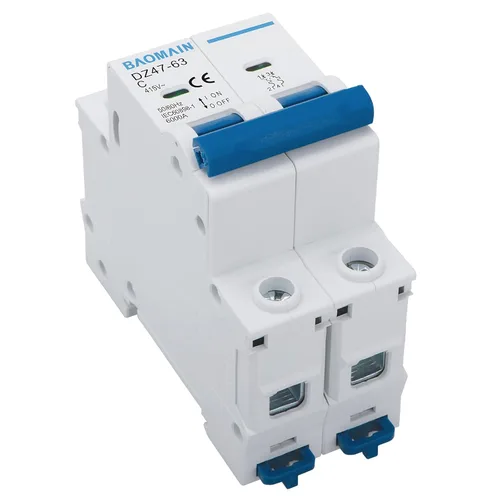 Miniatura 4 de Baomain Disyuntor miniatura DZ47-63 Break AC 230V/400V 1Amp 2 Polo Montaje en riel DIN (1 Amp.) Reliably protects AC home circuits from overloads