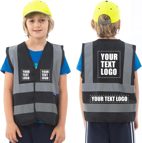 Miniatura 24 de AYKRM Chaleco de alta visibilidad para niños chaleco de seguridad reflectante de alta visibilidad Verde