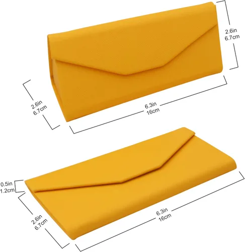 Miniatura 102 de Real Sic Funda para lentes de sol para hombres y mujeres, soporte magnético plegable para lentes de sol, inspirado en el color sólido