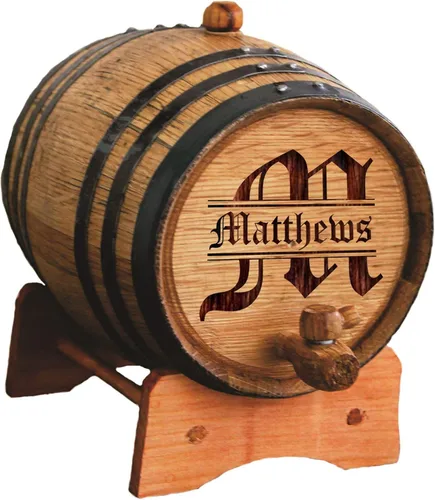 My Personal Memories Barril de whisky personalizado, barril de vino personalizado, mini barril de envejecimiento de roble grabado, diseño clásico