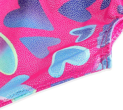 Miniatura 145 de HOZIY - Leotardos de gimnasia con pantalones cortos brillantes para niñas pequeñas; estampados de unicornio, aurora, arco iris, sirena, dinosaurio