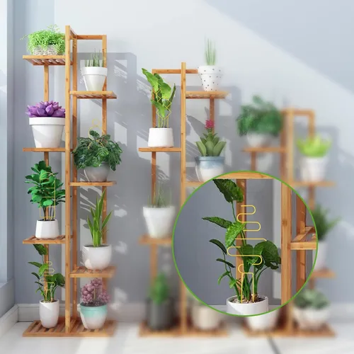 Miniatura 5 de 4 piezas de mini enrejado de metal para plantas en maceta, estaca de apoyo de escalada para plantas de interior Pothos (dorado)