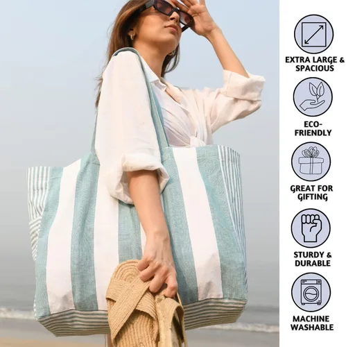 Miniatura 2 de Folkulture Bolsa de playa para mujer o bolsa de mano