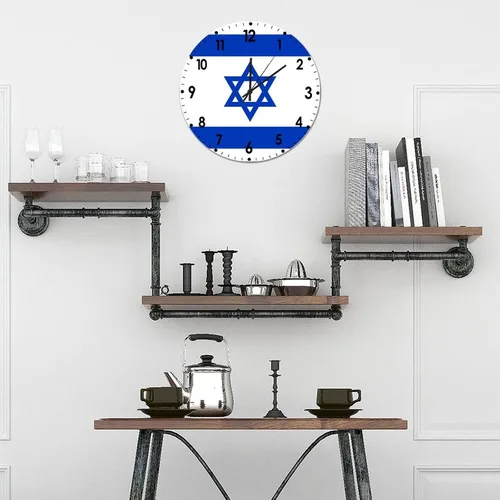 Miniatura 345 de Cheyan Reloj de pared con bandera de Canadá de 12 pulgadas, silencioso, sin tictac, de PVC, funciona con pilas, reloj redondo decorativo, regalo