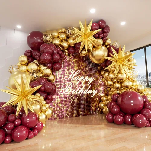 Miniatura 9 de Kit de Arco de Globos Azul ADOINBY, kit de 152 piezas de globos cromados macarrón azul marino y estrellas, kit de globos de diferentes tamaños