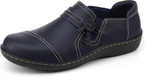 Miniatura 2 de LAZYPOP Mocasines de cuero clásicos y cómodos para mujer, bonitos zapatos de vestir informales, ligeros, para caminar, zapatos planos