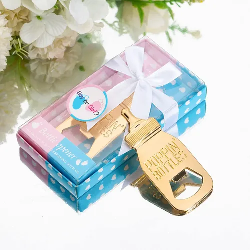 Miniatura 2 de Paquete de 24 abridores de biberones para regalos de baby shower, regalos de fiesta de revelación de género para niños o niñas, abrebotellas