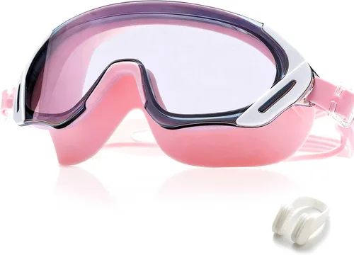 Gafas de natación Espejo deslumbrante rosa
