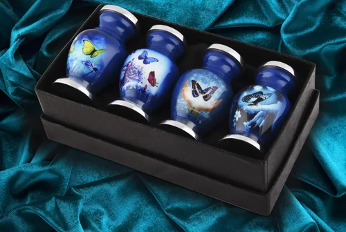 Miniatura 2 de BOLD & DIVINE Urnas de cremación con temática de mariposa Urnas decorativas para cenizas humanas de mujeres y hombres, urnas para cenizas, urnas