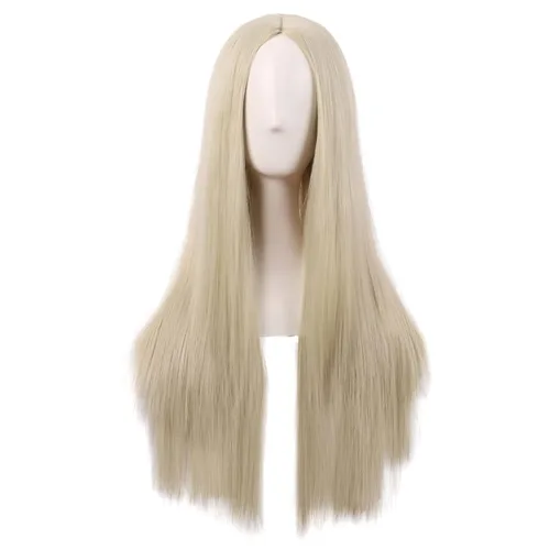 Miniatura 10 de MapofBeauty - Peluca larga y lacia natural especial para mujer de 28 pulgadas/70 cm (marrón)