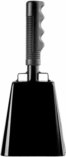 Miniatura 9 de Campana de vaca de acero con mango, campana de animación y ruidos fuertes, campanas de mano para eventos deportivos, juegos de fútbol, campana