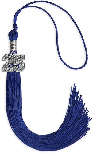 Miniatura 77 de Endea Graduation Borla de un solo color con dije de plata brillante (oro antiguo, 2022)