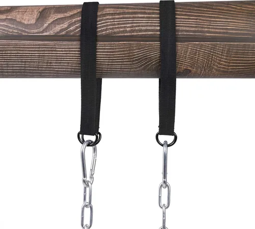 Miniatura 5 de Sunnyglade Asientos de columpio resistentes con cadena de 66 pulgadas, accesorios de repuesto con ganchos de presión y correa para colgar, soporte