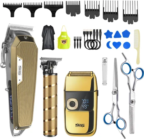 Miniatura 8 de DSP® Cortadora de pelo, recortadora, kit de afeitadora de barba para hombres, juego de peluquería profesional para cortar cabello y barba, Juego