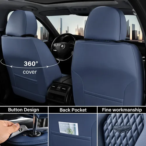 Miniatura 4 de Coverado Fundas de asiento, fundas de asiento de automóvil, fundas de asiento delantero, funda azul para asiento de automóvil, fundas impermeables