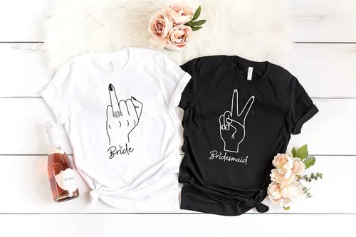 Miniatura 6 de Bride Shirt, Bridesmaid Shirt, Bachelorette Party T-Shirt, Bridesmaid Proposal Gifts, Bridal Party Matching Shirt, Wedding Party Gift
