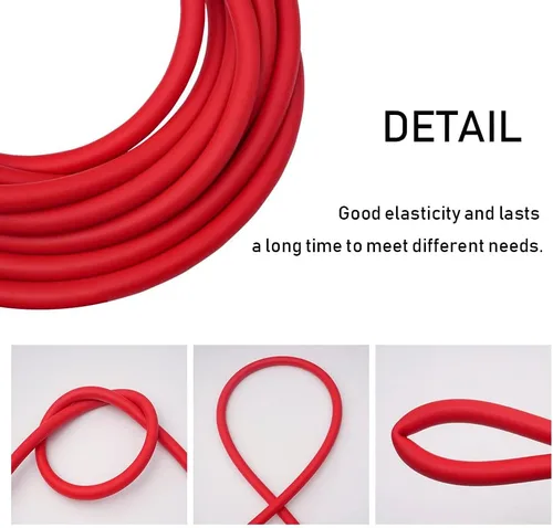Miniatura 3 de Feelers Manguera de goma de látex natural roja, tubo de 1/4" (6 mm) ID x 3/8" (10 mm) OD para arpón, honda y tirachinas, 1 m de longitud
