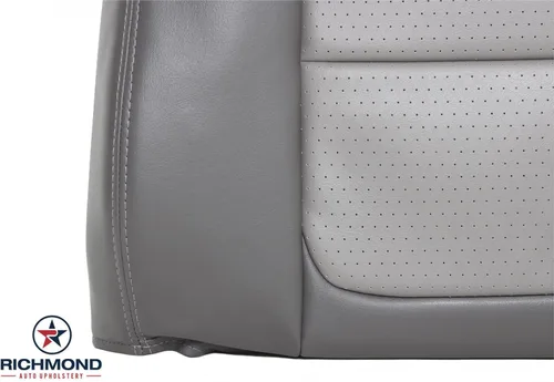 Miniatura 8 de Richmond Auto Upholstery - Driver Side Lean Back Leather Seat Cover, Gray (Compatible with 2001 Ford F250 Platinum Edition)