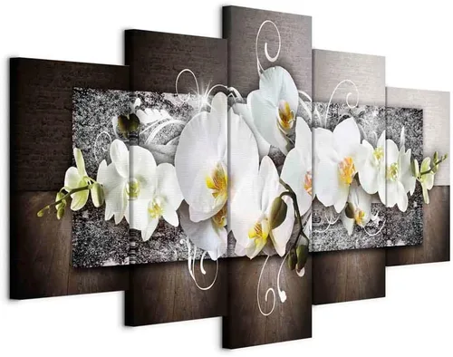 Miniatura 48 de Lienzo decorativo con impresión artística de diseño de orquídea de Artgeist Orquídea #01