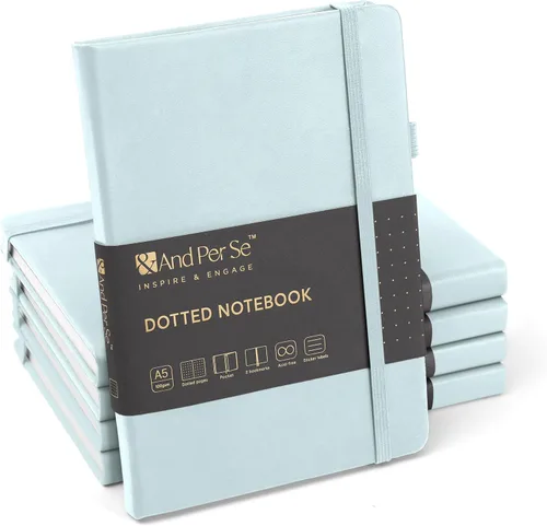 Miniatura 48 de &And Per Se - Cuaderno en blanco, 160 páginas, 5.7 x 8 pulgadas, cuaderno de rayas estrechas con papel grueso para escribir, cuaderno de tapa dura