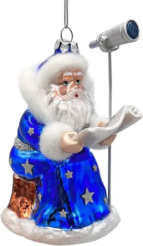 Miniatura 21 de Adorno de cristal soplado a mano de Papá Noel de safari aventurero, decoración navideña temática de viaje de explorador africano de la selva