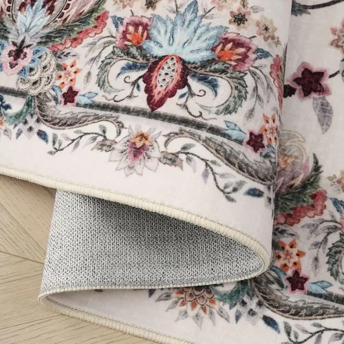 Miniatura 6 de Rugcomf Alfombras Vintage Paisley para Sala de Estar 5' x 7' - Alfombra de Área Lavable a Máquina, Alfombra Floral Antideslizante de Pelo Bajo