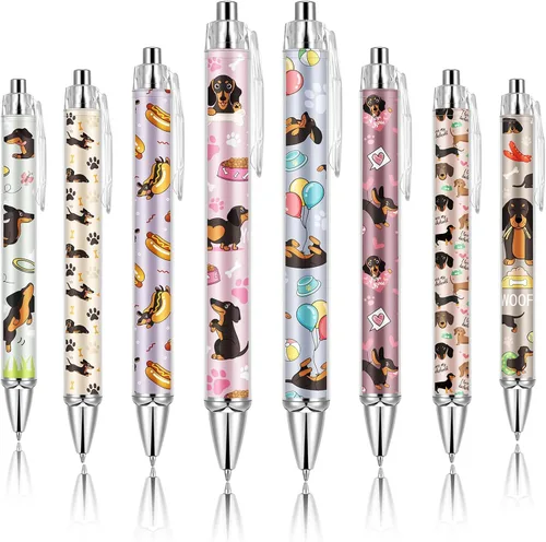 Miniatura 21 de Ireer 8 bolígrafos de bola para mujeres 1.00 mm de tinta negra lindos y elegantes, bolígrafos de punta fina de escritura suave para estudiantes