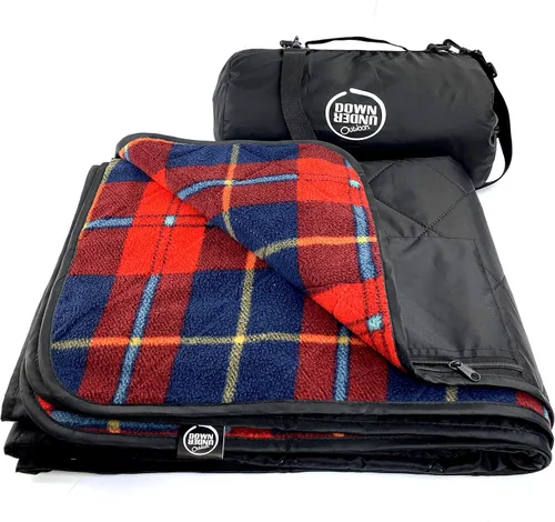DOWN UNDER OUTDOORS Manta grande impermeable y resistente al viento, extra gruesa de 350 GSM, forro polar acolchado, o manta de estadio de sherpa