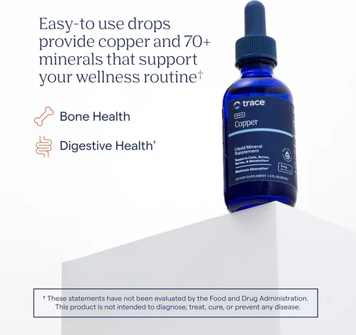 Miniatura 8 de Trace Minerals Cobre iónico - Suplemento líquido de cobre para la salud de la sangre - Apoya el tejido conectivo saludable, el metabolismo