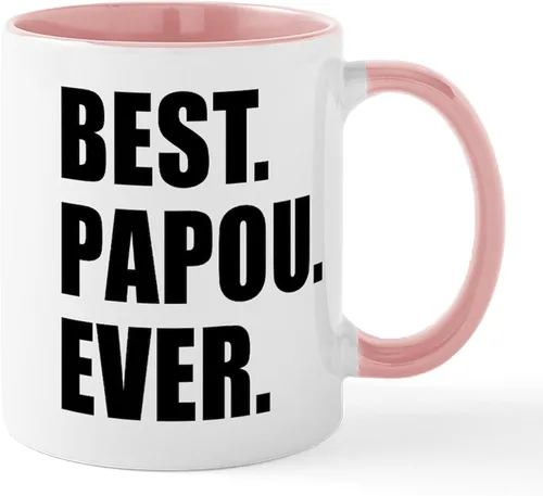 Miniatura 13 de CafePress Papou (Worlds Best) Taza de café de cerámica (11 oz (11.0 fl oz)