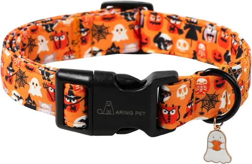 Miniatura 32 de Aring Pet Collar navideño para perro, lindo, ajustable, de algodón, para cachorros, perros pequeños, medianos y grandes, con copos de nieve, rojo Z