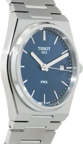 Miniatura 4 de Tissot PRX 316L Reloj de vestir con caja de acero inoxidable gris T1374101104100 para hombre, gris, Movimiento de cuarzo