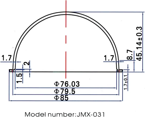 Miniatura 2 de JMX domo protector para cámaras de seguridad, de acrílico, de 3.1 pulgadas, para interior y exterior