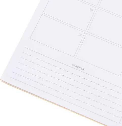 Miniatura 3 de russell+hazel Calendario de escritorio 2025, parte superior de cuero vegano de 11 x 17 pulgadas, remache dorado y bordes dorados, calendario 2025