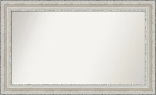 Miniatura 149 de Amanti Art Espejo de baño plateado para sobre el fregadero, 26 x 26 pulgadas, espejo cuadrado de plata antigua, marco de madera tradicional mediano