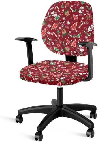 Miniatura 13 de Talayituse - Funda para silla de oficina o computadora con estampado de estrellas de playa, funda de asiento dividida elástica, extraíble y lavable