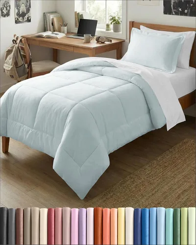 Miniatura 70 de Juego de edredón individual – Juego de ropa de cama en una bolsa de 5 piezas tamaño Queen – Edredón alternativo al plumón, sábana encimera, sábana