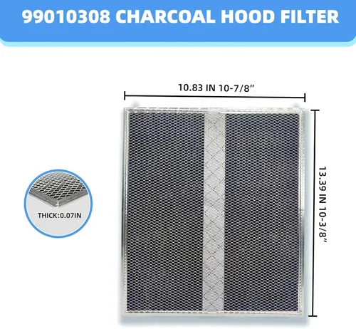 Miniatura 2 de S99010308 Filtro de repuesto de carbono compatible con Broan QS WS BPSF30 GE: WB02X10707 Filtros de carbón para campana extractora sin conductos