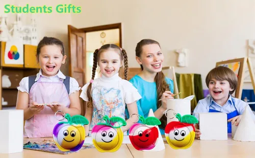 Miniatura 6 de Paquete de 24 regalos de Navidad de Apple para estudiantes, regalos a granel de burbujas de arco iris, regalos de profesores, mini recompensas