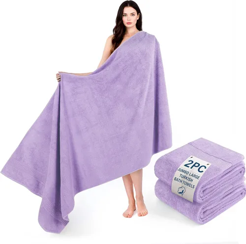 Miniatura 64 de Cotton Paradise 4 piezas de toallas turcas para baño, juego de toallas extra grandes suaves y afelpadas para baño, color beige