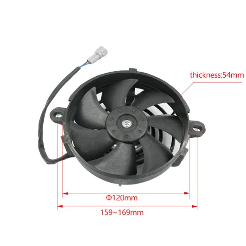 Miniatura 3 de OTOM - Ventilador de refrigeración universal para motocicleta, enfriador de aceite, enfriador de agua, ventilador eléctrico de 4 pulgadas y 5