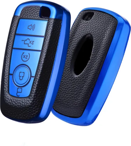 Miniatura 9 de ELOHEI para Ford Funda para Llavero, Funda Protectora Blanda de TPU para Llavero para Ford Fusion F150 F250 F350 F450 F550 Edge Explorer Escape Negro