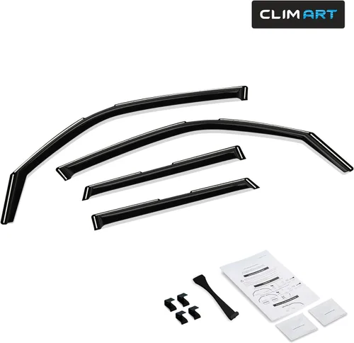 Miniatura 6 de CLIM ART - Deflectores de lluvia increíblemente duraderos en canal para Ford Bronco Sport 2021-2026, deflectores de ventana originales, viseras