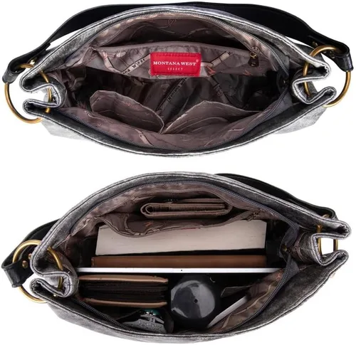 Miniatura 4 de Montana West Monederos para mujer, bolsos de hombro Hobo con cremallera Purses, with Zipper, Purses, with Zipper