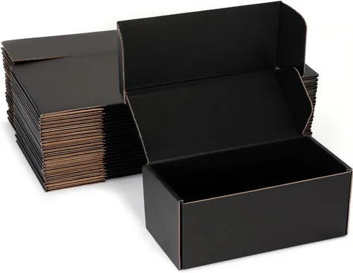 Miniatura 32 de Cajas de envío pequeñas de 6 x 4 x 3 pulgadas, cajas de cartón corrugado negro (paquete de 20) para correo, embalaje, pequeñas empresas y embalaje