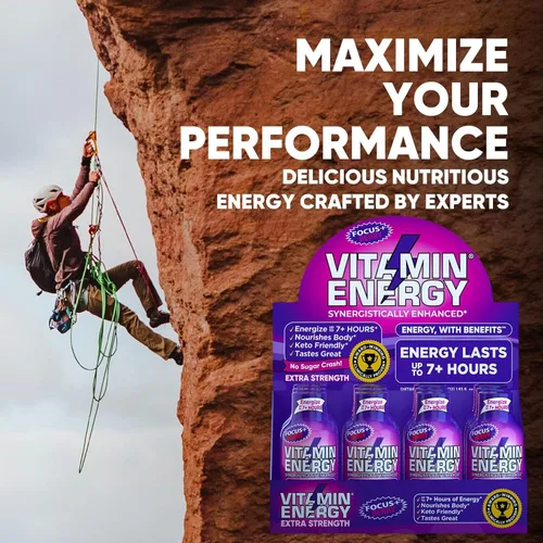 Miniatura 7 de Vitamin Energy Immune+ Extra Strength Energy Shot Army Orange 10 unidades, 260 mg de cafeína natural, vitaminas B, citicolina, té verde, apoyo